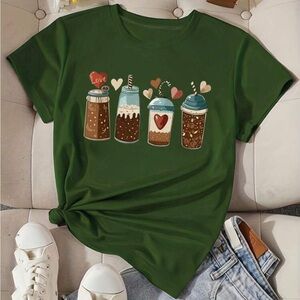 Green Graphic Short Sleeve Tee